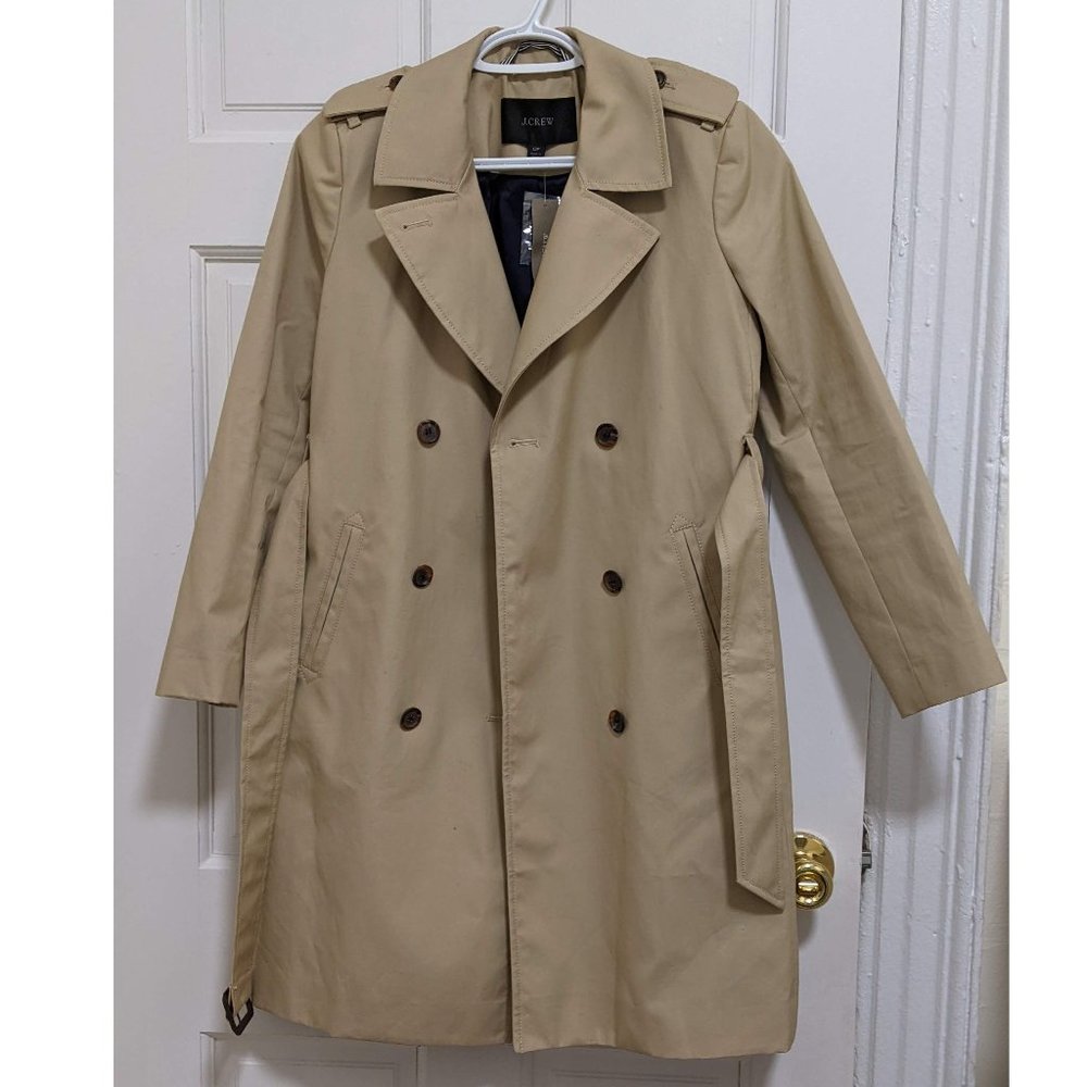 J Crew Beige Trench Coat (0P)